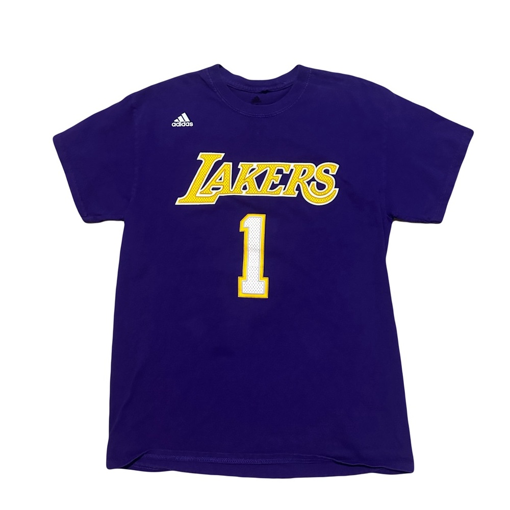 Adidas NBA Los Angeles Lakers #1 Russell Purple T-shirt